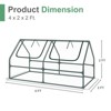 Aoodor 4 x 2 x 2 ft Mini Greenhouse with 2 Zipper Doors, Water Resistant, UV Protected for Flowers, Vegetables and Herbs - 3 of 4