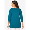 Jessica London Women's Plus Size Stretch Cotton Boatneck Tunic - 3 of 4