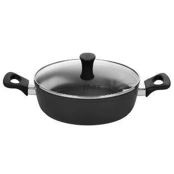 Oster Claiborne 12 Inch Aluminum Frying Pan in Charcoal Grey - Non-Stick,  Induction Compatible in the Cooking Pans & Skillets department at