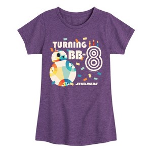 Girls' - Star Wars - Turning Bb 8 Fitted Short Sleeve Graphic T-Shirt - 1 of 4