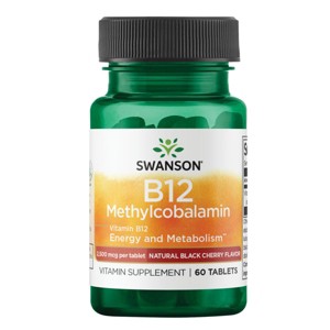 Swanson Vitamin B-12 Methylcobalamin - Cherry Flavored 2,500 Mcg 60 Tablets. - 1 of 2