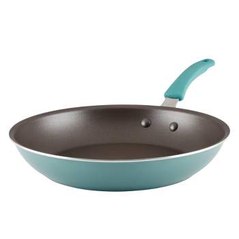 Rachael Ray Cook + Create Aluminum Nonstick Frying Pan 12.5" Agave Blue