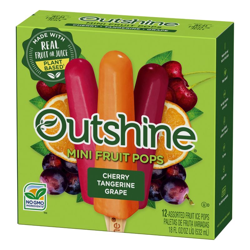Outshine Cherry/Tangerine/Grape Frozen Fruit Bars - 18oz/12ct, 5 of 10