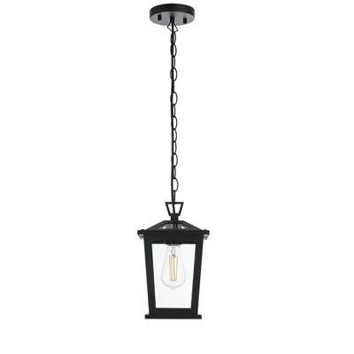 Elegant Lighting Cayman 7 inch Outdoor Pendant in Black