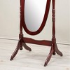 CAVINAS Oval Full Length Mirror, Leaning Floor Full Body Mirror with Wood Frame for Bedroom,Living Room,Cloakroom - 4 of 4