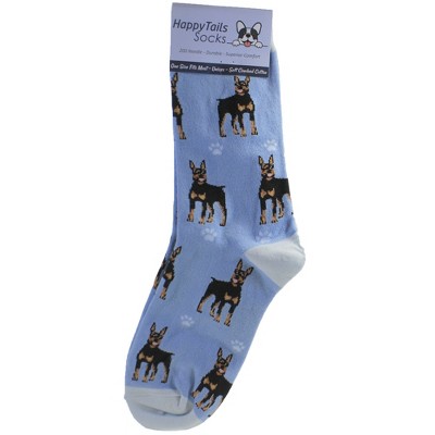 Novelty Socks 14.0" Doberman Happy Tails Socks Premium Quality E & S Pet  -  Socks