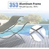 Patio Chaise Lounge Set of 3, Outdoor Reclining Pool Chairs with Side Tables All-Weather Sun Loungers for Poolside, Beach, Balcony - 3 of 4