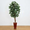 Nearly Natural 6.5-ft Ficus with Decorative Planter - 2 of 4