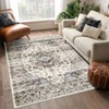 Washable Floral Medallion Living Room Bedroom Rugs, Soft Non Slip Throw Carpet for Dining Room, Stain Resistant Floor Cover - 3 of 4