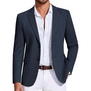 mens casual dress jackets Mens Genuine Suede Blazer Style Jacket Leather Mens Classic VIntage Smart Casual Black