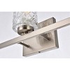 Elegant Lighting Cassie 3 lights bath sconce in satin nickel with clear shade - 4 of 4