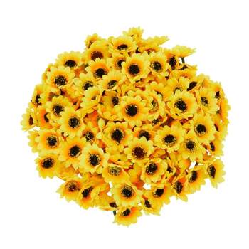 Bright Creations 150 Pack Fake Sunflower Heads Artificial Flowers, Faux Yellow Silk Flower for Craft & Decor, 1.6 in