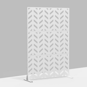 Dovelina Metal Outdoor Privacy Screen Freestanding Room Dividers Patio Decorative Screens - 1 of 4