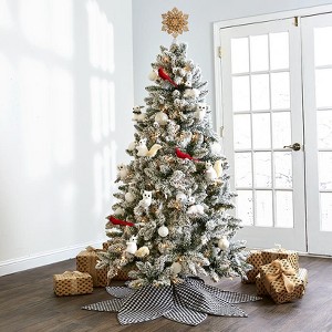 The Lakeside Collection Winter Woodland Holiday Tree Decorations - Snowflake Tree Topper - 1 of 4
