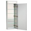 Fine Fixtures Bathroom Medicine Cabinet, Aluminum, Recessed/Surface Mount, Mirrored Interior w/LED - 4 of 4