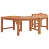 Outdoor Tree Bench Half Round 63.0in Solid Wood EucalyptusvidaXL - 2 of 4