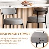 DYHOME 24 inches Bar Stools Set of 3, Counter Height Bar Stools with Leather Pad Wood Back, Leather Upholstered Bar stools for Kitchen Island, Cafe - 4 of 4