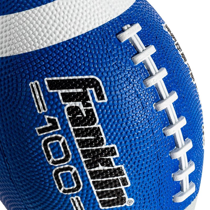 Franklin Sports 100 Series Junior Rubber Football - Blue/White Stripe, 3 of 5