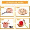 150Pcs Kitchen Playset, Pretend Cooking Accessories, Food, Picnic Blanket, Fruits, Veges, 2Pack Baskets, Dessert, Prop Money - 4 of 4