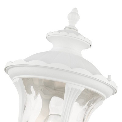 Oxford White Aluminum Outdoor Wall Sconce with Bell Shade