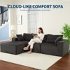 Corduroy Sponge Compression Sofa,Modular Sectional Sofa, with Deep Seat, Comfy Memory Foam Sofa for Living Room Bedroom - 2 of 4
