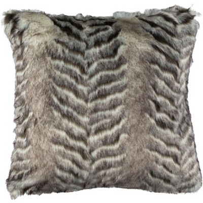 Adalet Fur Pillow - Multi - 20" x 20" - Safavieh
