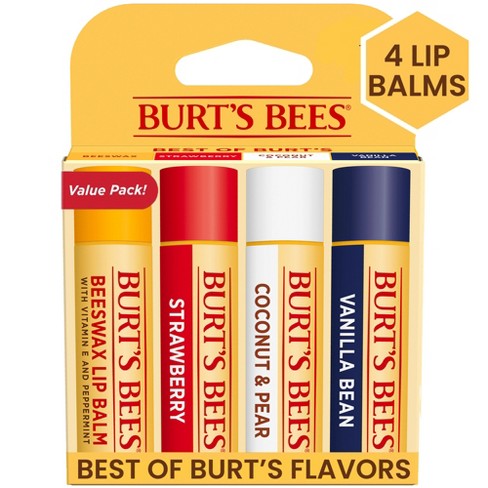 Burts Bees Lip Balm 7 Beeswax + 3 Ultra Conditioning 100% Natural