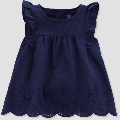Carter's Just One You® Baby Girls' Eyelet Sunsuit - Navy 3M