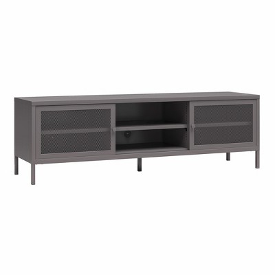 RealRooms Shadwick Metal TV Stand for TVs up to 65" with Perforated Metal Mesh Accents