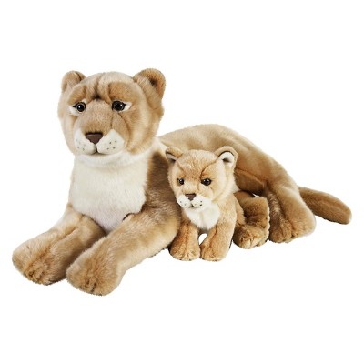 Lelly National Geographic Lioness with Cub Plush Toy