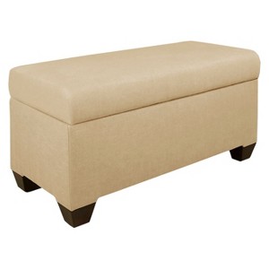 Skyline Custom Upholstered Storage Bench - Skyline Furniture , Linen Brown