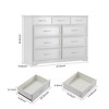 VANIRROR 9-Drawer Bedroom Dresser, White Wooden Chest of Drawers for Kids Room, Living Room, Entryway, Farmhouse Style Furniture - 3 of 4