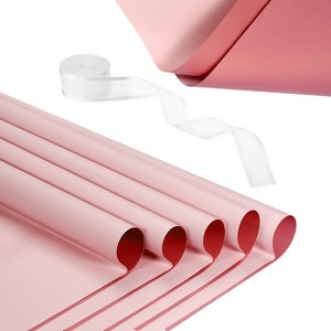 Unique Bargains Waterproof DIY Crafts Packaging Gift Wrap with Ribbon 1 Set - 1 of 4
