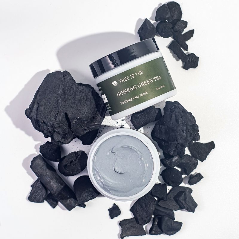 Tree To Tub Clay Face Mask for Dry, Oily, Sensitive Skin - Exfoliating & Pore Cleansing Charcoal Mud Mask for Women & Men, Moisturizing Facial Mask, 6 of 11
