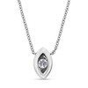 10K White Gold 1/10 Cttw Miracle Set Round-Cut Diamond Pendant Necklace - 2 of 4
