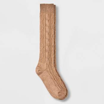 Women's Fine Ribbed Nep 3pk Crew Socks - Universal Thread™ Oatmeal/tan/brown  4-10 : Target