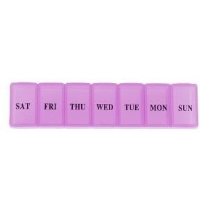 Unique Bargains 7 Grids Single Row Pill Case Clear 1 Pc - 1 of 4