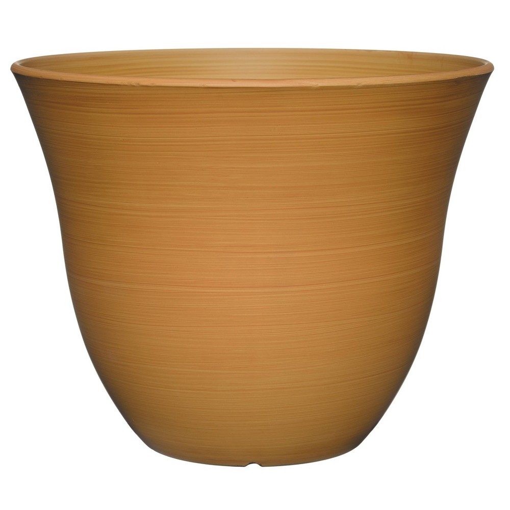 Photos - Flower Pot Set of 2 Honeysuckle 13" Contemporary Resin Planter Bamboo - Classic Home and Garden