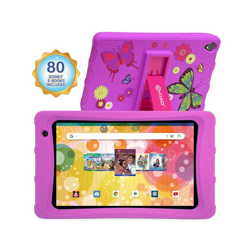 Contixo 8" Android Kids Tablet 64GB  (2023 Model), Includes 80+ Disney Storybooks & Stickers, Kid-Proof Case with Kickstand (K80), 3 of 9