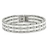 Black Bow Jewelry 12mm Stainless Steel & White Ceramic Panther Link Bracelet, 8.25 Inch - 3 of 4