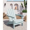 Folding Adirondack Chair - HDPE Outdoor All-Weather Fire Pit Chairs, Ergonomic Extended Backrest for Patio, Garden Pool, Backyard - 2 of 4
