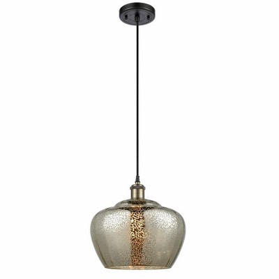 Fenton - 1 Light Cord Hung Mini Pendant In Industrial Style-11 Inches Tall and 11 Inches Wide
