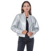 Women's Faux Leather Bomber - S.E.B. By Sebby - 3 of 4