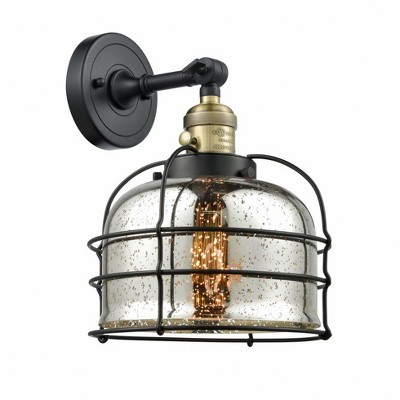 Bell Cage - 1 Light Wall Sconce In Traditional Style-12 Inches Tall and 9 Inches Wide