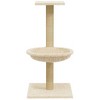 vidaXL Cat Tree Cream Engineered wood, plush, sisal Standard Durable - 4 of 4