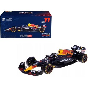 Red Bull Racing RB18 #11 Sergio Perez "F1 World Championship" (2022) with Display Case 1/43 Diecast Model Car by Bburago - 1 of 4