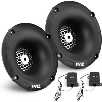 1-Inch Dome Tweeter Speaker System for Home Audio with Horn Diffuser, Compact Design, 2-Pack