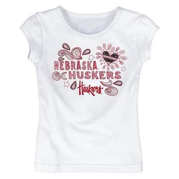 NCAA Nebraska Cornhuskers Toddler Girls' White T-Shirt