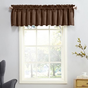 54"x18" Sun Zero Room Darkening Seymour Rod Pocket Curtain Valance - 1 of 3