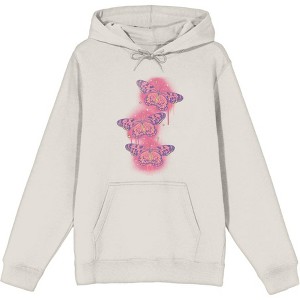 Spray Paint Butterfly Adult Long Sleeve Hoodie - 1 of 2